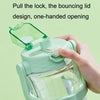 Time Scale Drinking Water Target Transparent Sports Kettles(Cherry Blossom Pink)