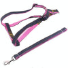 Strong Denim Dog Leash & Harness Set, Pink, Small