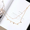 5 PCS Simple Double Moon Star Short Necklace(Gold)