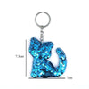 10 PCS PET Sequins Reflective Cat Keychain Bag Car Pendant, Colour: Royal Blue