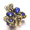 Women Retro Butterfly Hair Claw Clip Headband(Blue)
