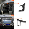 2 in 1 Car Carbon Fiber Driver Seat Left Side Air Outlet + Navigation Panel Decorative Sticker for Honda Civic 8th Generation 2006-2011, Left Drive