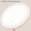 Make-Up Mirror With LED Light Fill Light Dormitory Desktop Dressing Small Mirror Girl Folding And Portable Mirror, Colour: Pink Rechargeable Single Light