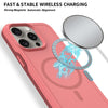 For iPhone 15 Pro Shockproof MagSafe Armor PC Hybrid TPU Phone Case(Dark Pink+Maroon)