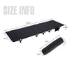 CLS Outdoor Lightweight Folding Bed Camping Simple Leisure Bed(Black)
