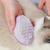 Pet Shower Brush with Shampoo Dispenser, Blue, Fine Bristles