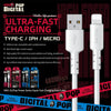 WEKOME WDC-01 Tidal Energy Series 2.4A USB to 8 Pin PVC Data Cable, Length: 1m (White)