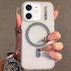 For iPhone 12 Crystal Skin Feel MagSafe TPU Phone Case(White)