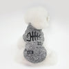 Dog Hoodie, Grey, Large - Soft Cotton Fishbone Vest