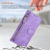 For Asus Zenfone 11 Ultra Multi-Card Slots Zipper Wallet Leather Phone Case(Purple)