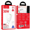 hoco N63 PD30W+QC3.0 Charger Set with 1m Type-C to Type-C Cable, Specification:EU Plug(White)
