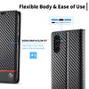 For Samsung Galaxy A16 5G LC.IMEEKE Carbon Fiber Leather Phone Case(Horizontal Black)