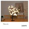 36 Lights Cherry Tree Lamp Table Lamp Room Layout Decoration Creative Bedside Night Light Gift, Style:Fiber Optic Black tree
