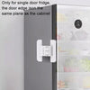 10pcs Refrigerator Door Anti-opening Snap Kids Anti-opening Drawer Fixed Buckle Self-adhesive Double Buckle Safety Lock(White)