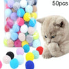 50 Colourful Plush Balls - Cat Toys 3cm Kitten Play Balls