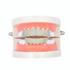 Halloween Accessories Micro-Inlaid Zircon Hip-Hop Braces, Colour: Gold Upper Teeth