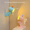 Mini Table Lamp Desktop DIY Ornaments Folding Night Light(Rabbit Pink)