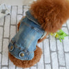 Retro Denim Dog Vest, Light Blue, Size L