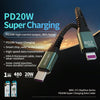 WEKOME WDC-171 Raython Series PD 20W Type-C to 8 Pin Fast Charge Data Cable Length: 1m(Black)