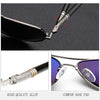 Men Oversized Aviation Metal Frame Spring Temple Polarized Sunglasses Male  Pilot Male Driving Sun Glasses(Silver Frame)