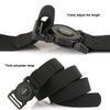 TUSHI 3.8cm Width Men Belts Army Style Quick Release Buckle Nylon Outdoor Man Casual Belt 125cm, Style: Elastic-Black