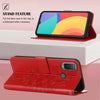 For Alcatel 1L 2021 Embossed Butterfly Leather Phone Case(Red)