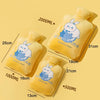 Cartoon Velvet Cover Thickened Explosion-Proof PVC Water-Filled Hot Water Bag, Color: 2000ML Light Green