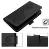For Xiaomi Redmi K70 Datura Flower Embossed Flip Leather Phone Case(Black)