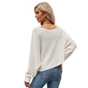 Female Sexy Strapless Knit Shirt Loose Bat Sleeve Knitted Tops, Size: S(White)