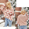 Autumn and Winter Christmas Ladies Sweater Sheath Knit Top, Size: M(Black)