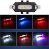 Motorcycle Bicycle Charging Strobe Decorative Warning Tail Light(Red Blue Light)