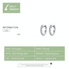 S925 Sterling Silver Circle Earrings Zircon Earrings, Color:White