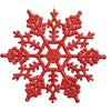 12 PCS Christmas Tree Ornaments Acrylic Snowflake Pieces Decorative Pendant Loose Powder, Diameter: 10cm(Red)