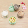 3 Layer Frog Style Portable Baby Food Storage Box Cartoon Milk Powder Box(Green)