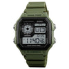 SKMEI 1299 Multifunctional Outdoor Sports Noctilucent Waterproof Digital Display Wrist Watch (Army Green)