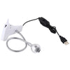 3W 360 Degree Rotation USB Metal Flexible Neck LED Light with Switch & Clip (Warm White Light Silver)