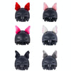 4PCS Motorcycle Plush Ear Helmet Decoration(Light Gray)