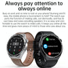 HDT 3 Max 1.6 inch Leather Band IP67 Waterproof Smart Watch Support Bluetooth Call / NFC(Silver)