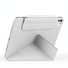 For iPad Pro 12.9 2022 / 2021 / 2020 Fixed Buckle Magnetic Deformation Leather Tablet Case(Grey)