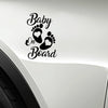 10pcs Baby On Board Warning Car Sticker Reflective Scratch Body Sticker(White)