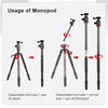 TRIOPO 888 Adjustable Portable Carbon Fiber Tripod with Q-2 Ball Head for SLR Camera, Pipe diameter: 28cm