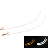 2 PCS  4.5W 270LM 6500K 597-577nm White + Yellow Wired LED Tube Daytime Running Light DRL Steering Lamp, DC12V, Lamp Length:45cm