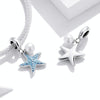 S925 Sterling Silver Starfish Pendant DIY Bracelet Necklace Accessories