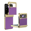 For Samsung Galaxy Z Flip3 5G Integrated AG Frosted Vacuum Plating Phone Case(Purple)