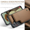 For Samsung Galaxy S25+ 5G CaseMe C22 Card Slots Holder RFID Anti-theft Phone Case(Brown)