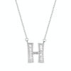 Women Fashion S925 Sterling Silver English Alphabet Pendant Necklace, Style:H