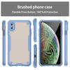 For iPhone XS Max Armor Glaze PC Hybrid TPU Phone Case(Blue)