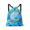 Wet And Dry Separation Waterproof Drawstring Shoulder Beach Swimming Bag For Children Blue S