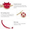 S925 Sterling Silver Red Rope Cute Cow Women Bracelet Jewelry