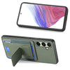 For Samsung Galaxy A36 Carbon Fiber Fold Stand Elastic Card Bag Phone Case(Green)